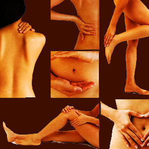 Woman Rubbing Lanicare™ Light Blend™ Lanolin Skin Care Serum on Many Different Parts of Her Body