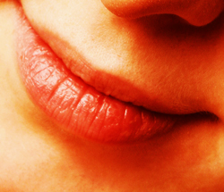 Close Up Picture of Beautiful Woman's Chapped Lips